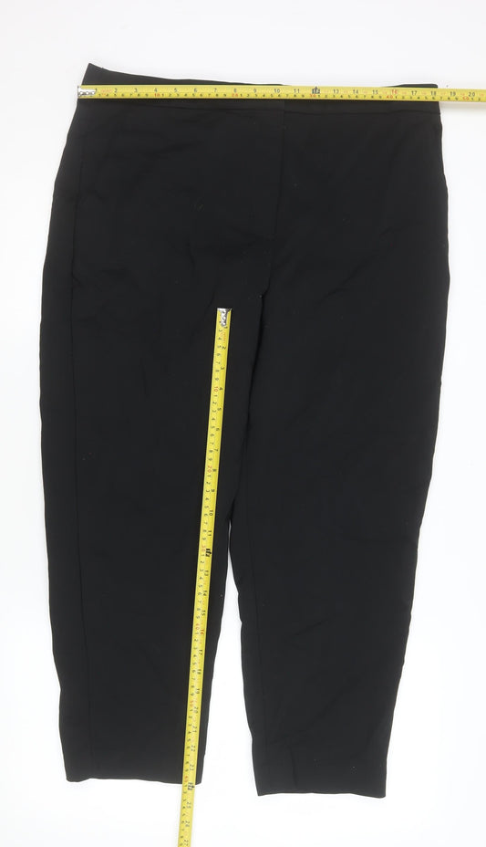 Mens UK Size 18 Marks and Spencer Regular Fit Casual Black Trousers