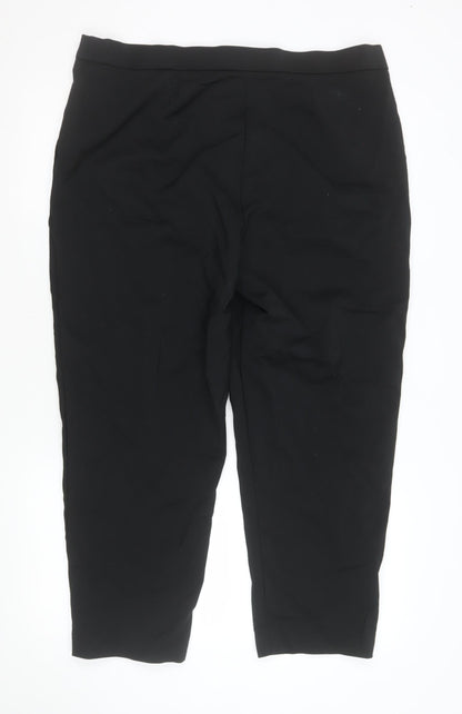Mens UK Size 18 Marks and Spencer Regular Fit Casual Black Trousers