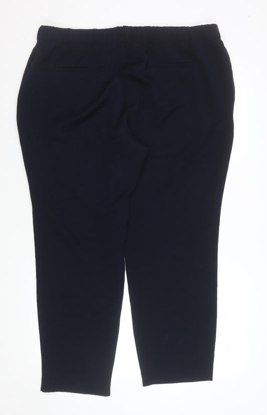Womens UK Size 18 St. Bernard Regular Fit Casual Workwear Black Trousers
