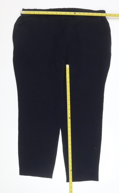 Womens UK Size 18 St. Bernard Regular Fit Casual Workwear Black Trousers