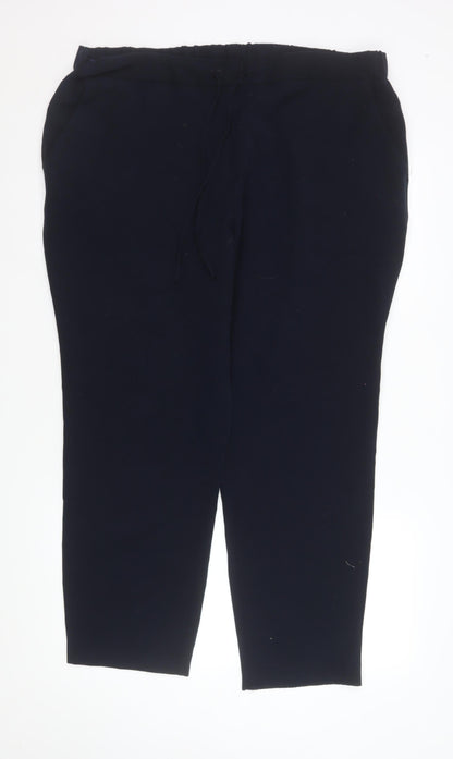 Womens UK Size 18 St. Bernard Regular Fit Casual Workwear Black Trousers