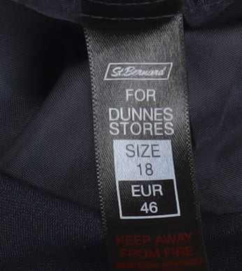 Womens UK Size 18 St. Bernard Regular Fit Casual Workwear Black Trousers