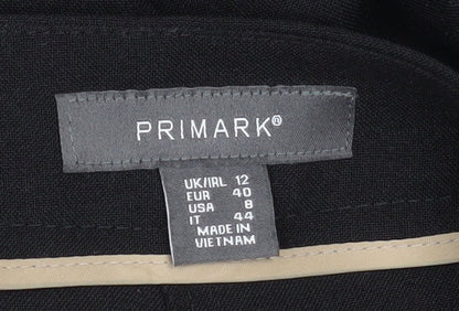Womens UK Size 12 Primark Regular Fit Business Casual Workwear Black Trousers