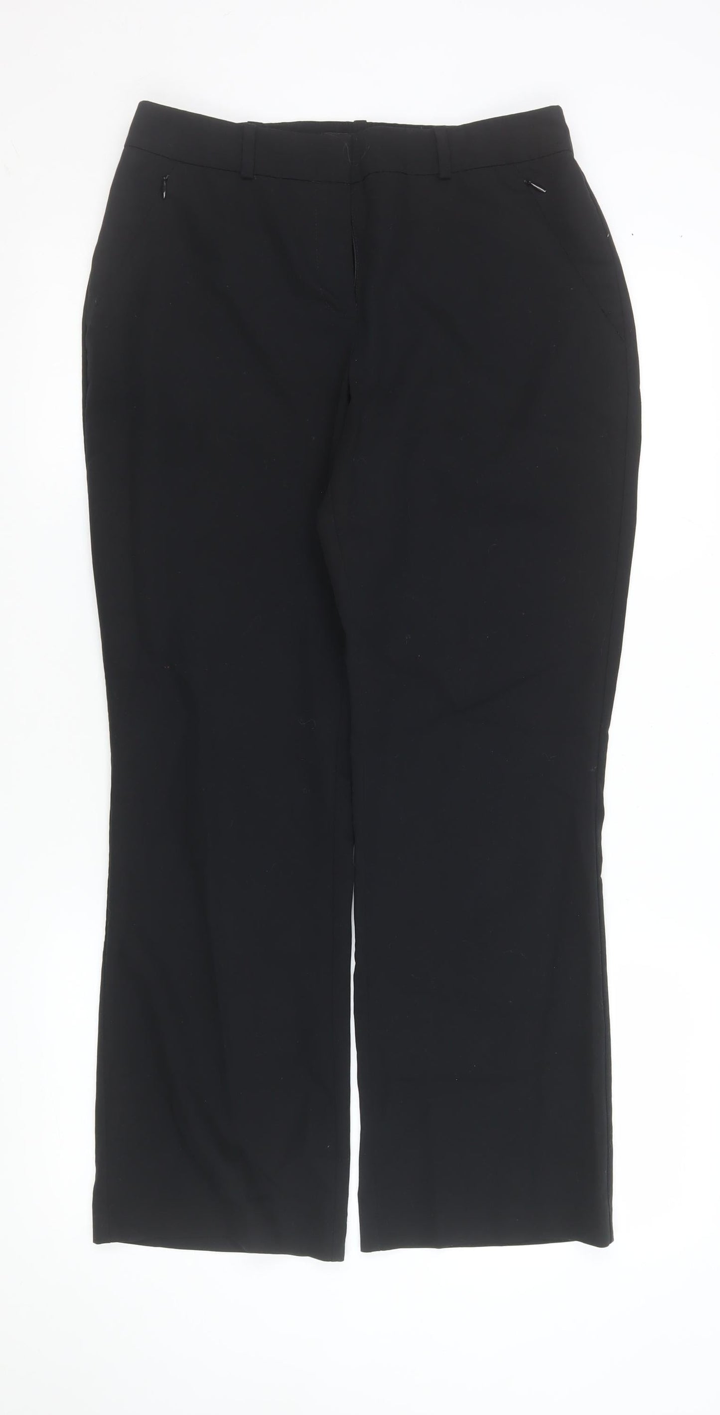 Womens UK Size 10 Dunnes Stores Regular Fit Dress Pants Black Trousers