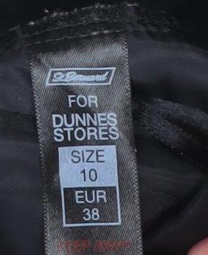 Womens UK Size 10 Dunnes Stores Regular Fit Dress Pants Black Trousers