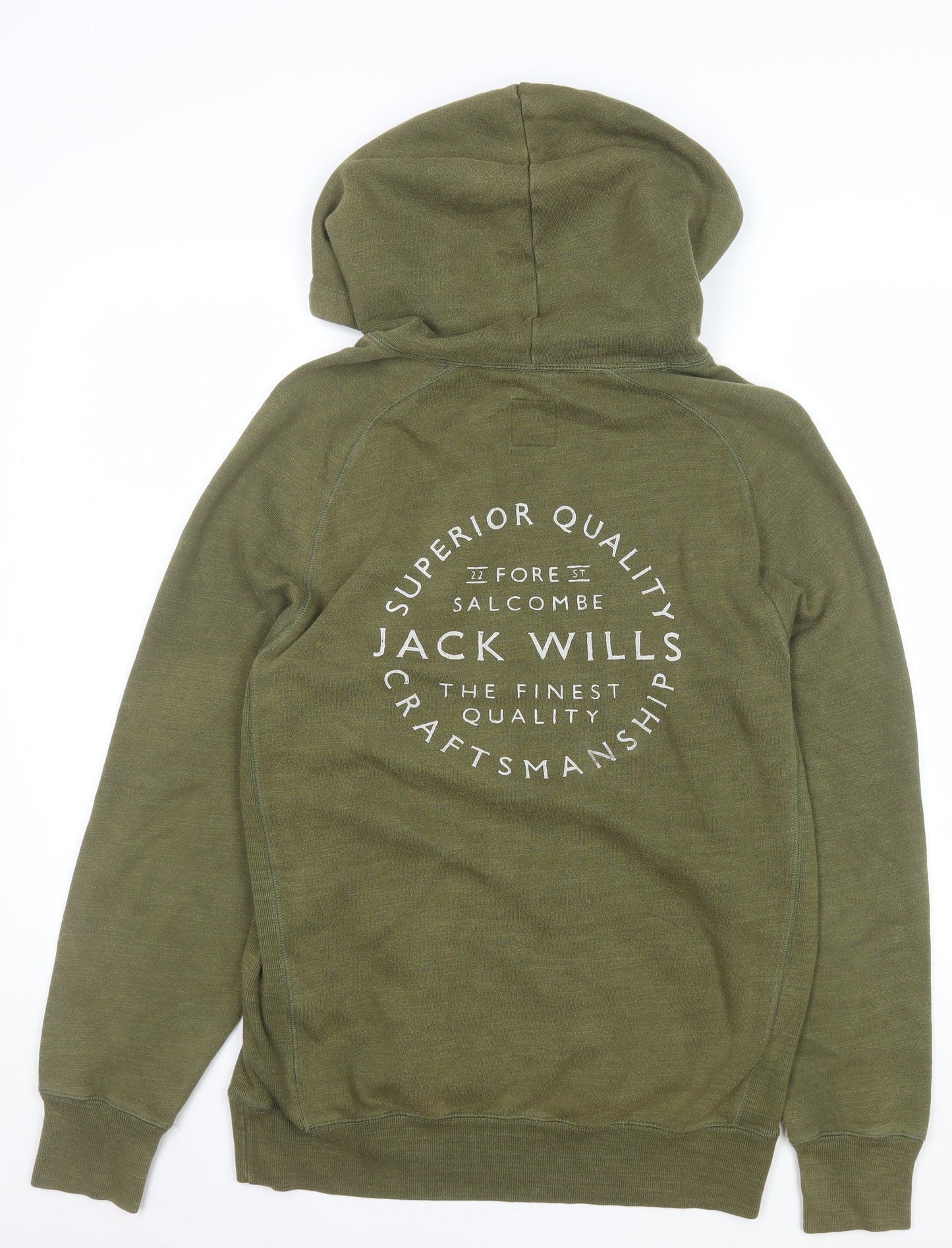 Mens UK Size S Jack Wills Green Pullover Hoodie