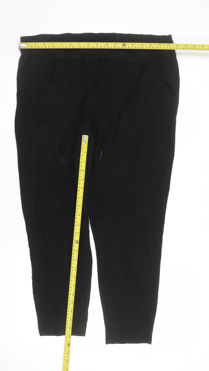 Womens UK Size XL VERO MODA Relaxed Fit Jogger Black Trousers