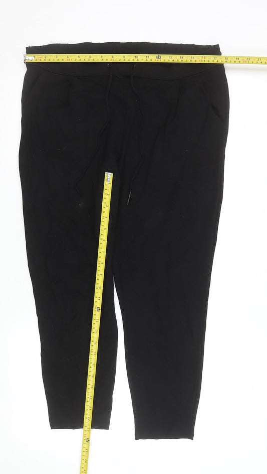 Womens UK Size XL VERO MODA Relaxed Fit Jogger Black Trousers