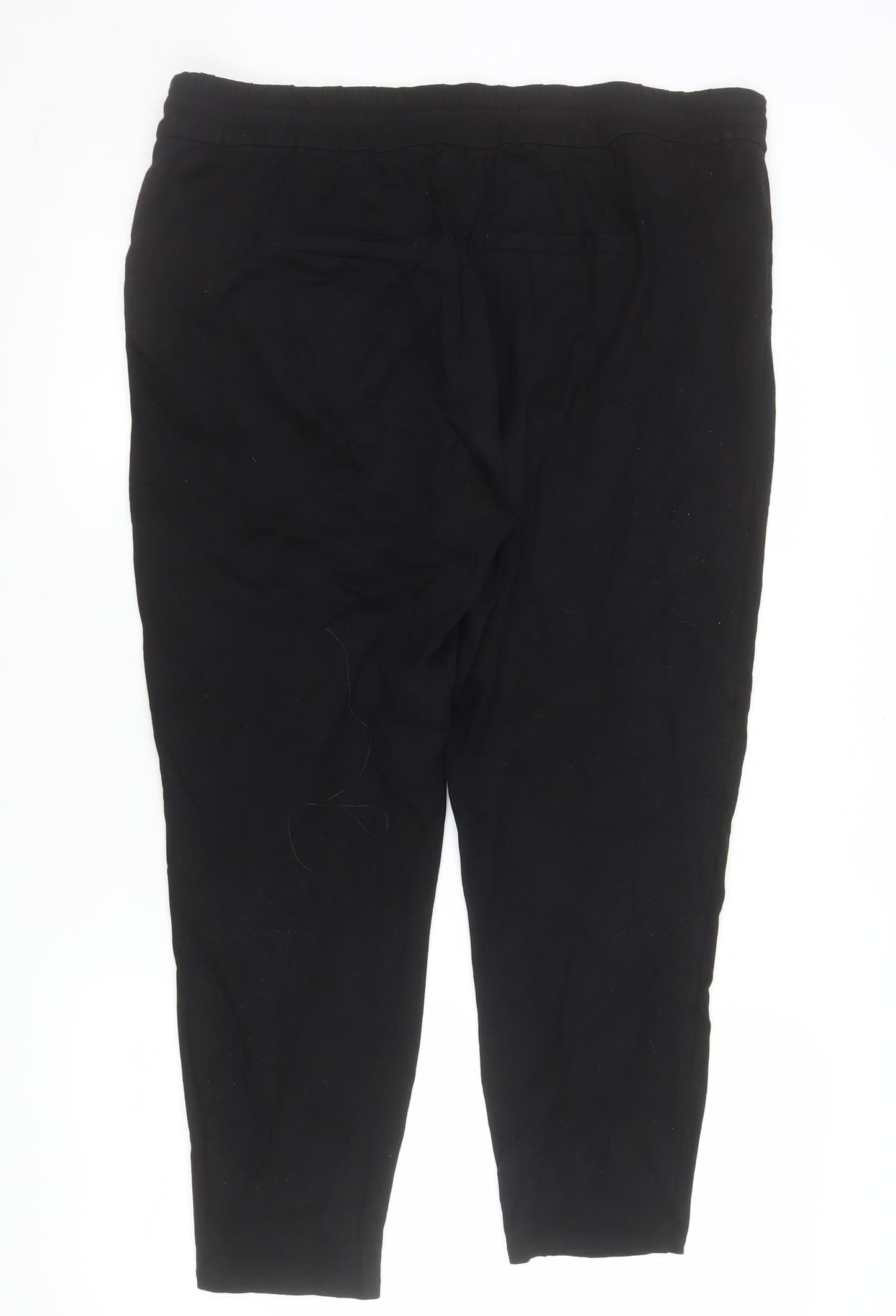 Womens UK Size XL VERO MODA Relaxed Fit Jogger Black Trousers