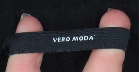 Womens UK Size XL VERO MODA Relaxed Fit Jogger Black Trousers