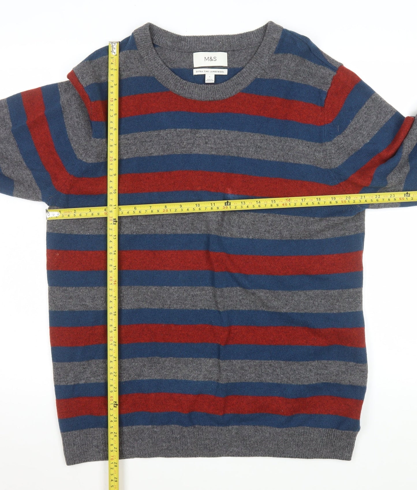 Mens UK Size L Marks and Spencer Multicoloured Pullover Jumper