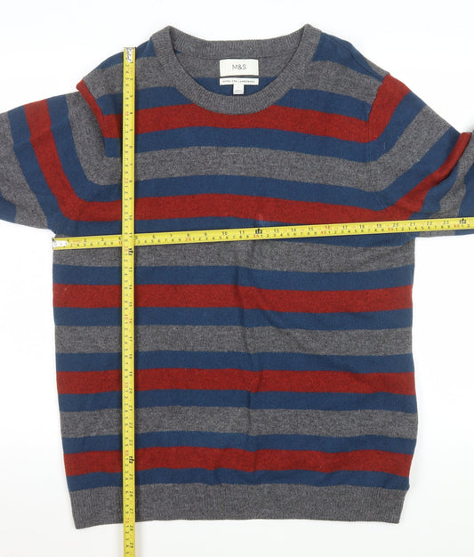 Mens UK Size L Marks and Spencer Multicoloured Pullover Jumper