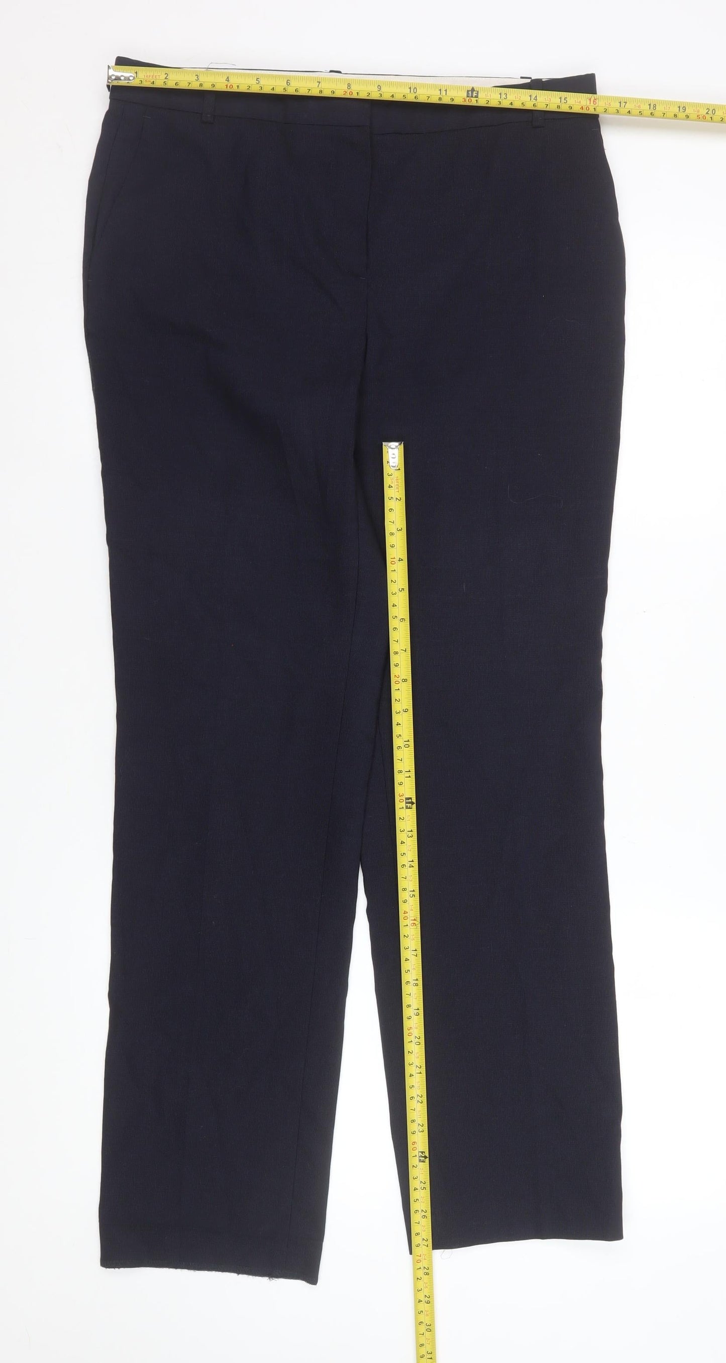 Mens UK Size M Massimo Dutti Regular Fit Dress Pants Blue Trousers