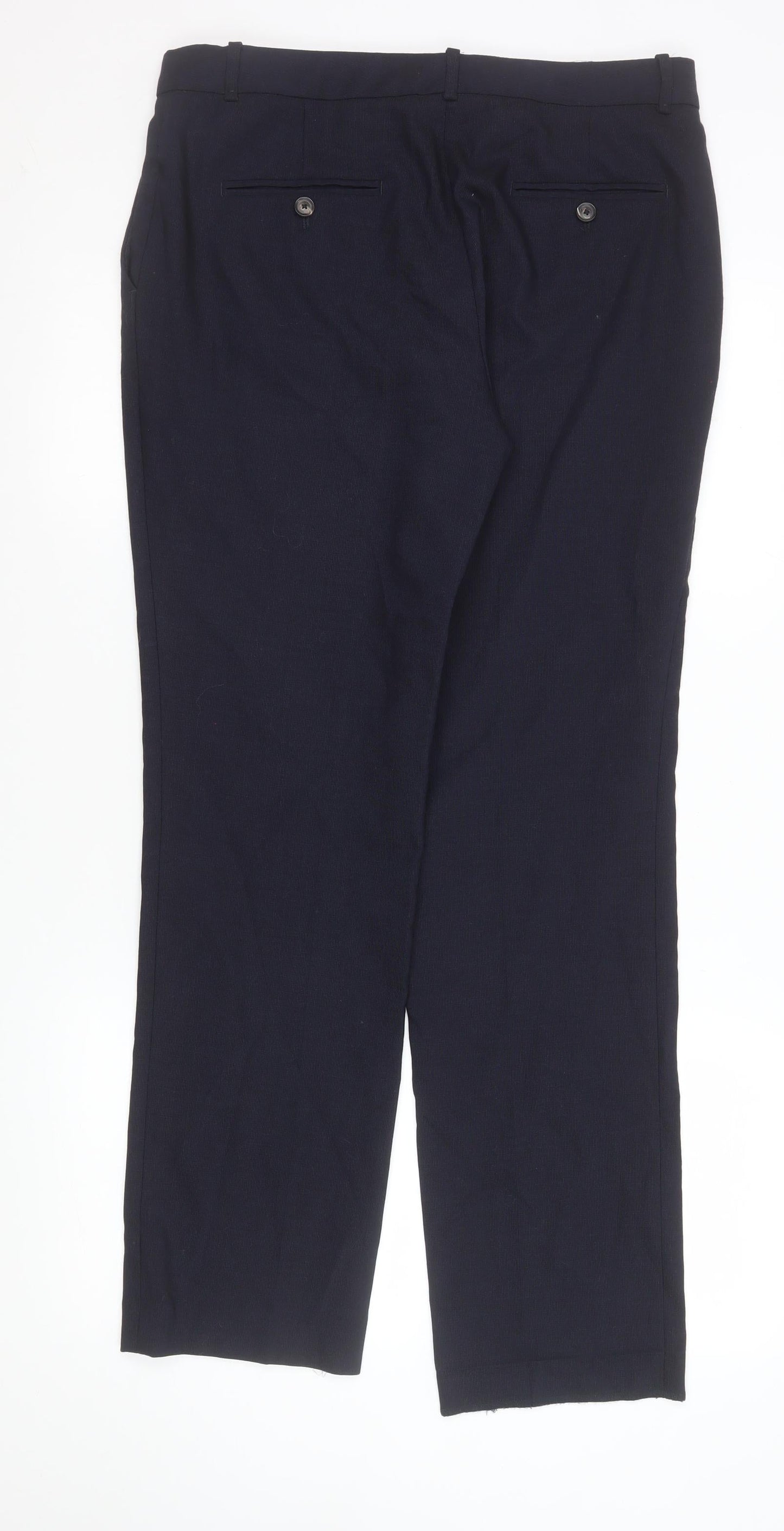 Mens UK Size M Massimo Dutti Regular Fit Dress Pants Blue Trousers