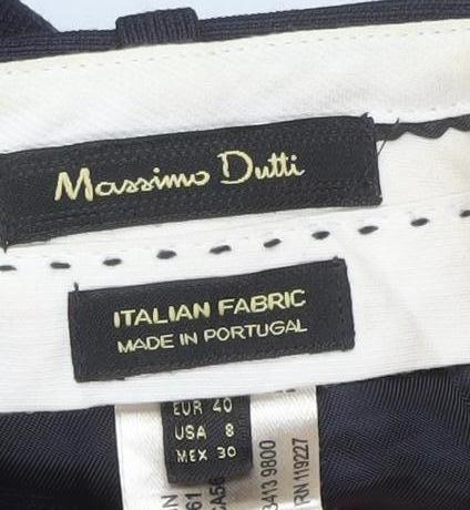 Mens UK Size M Massimo Dutti Regular Fit Dress Pants Blue Trousers