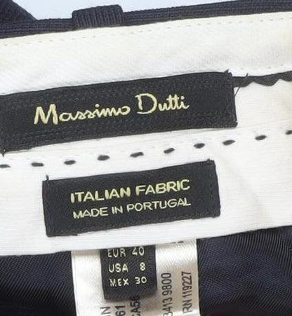 Mens UK Size M Massimo Dutti Regular Fit Dress Pants Blue Trousers