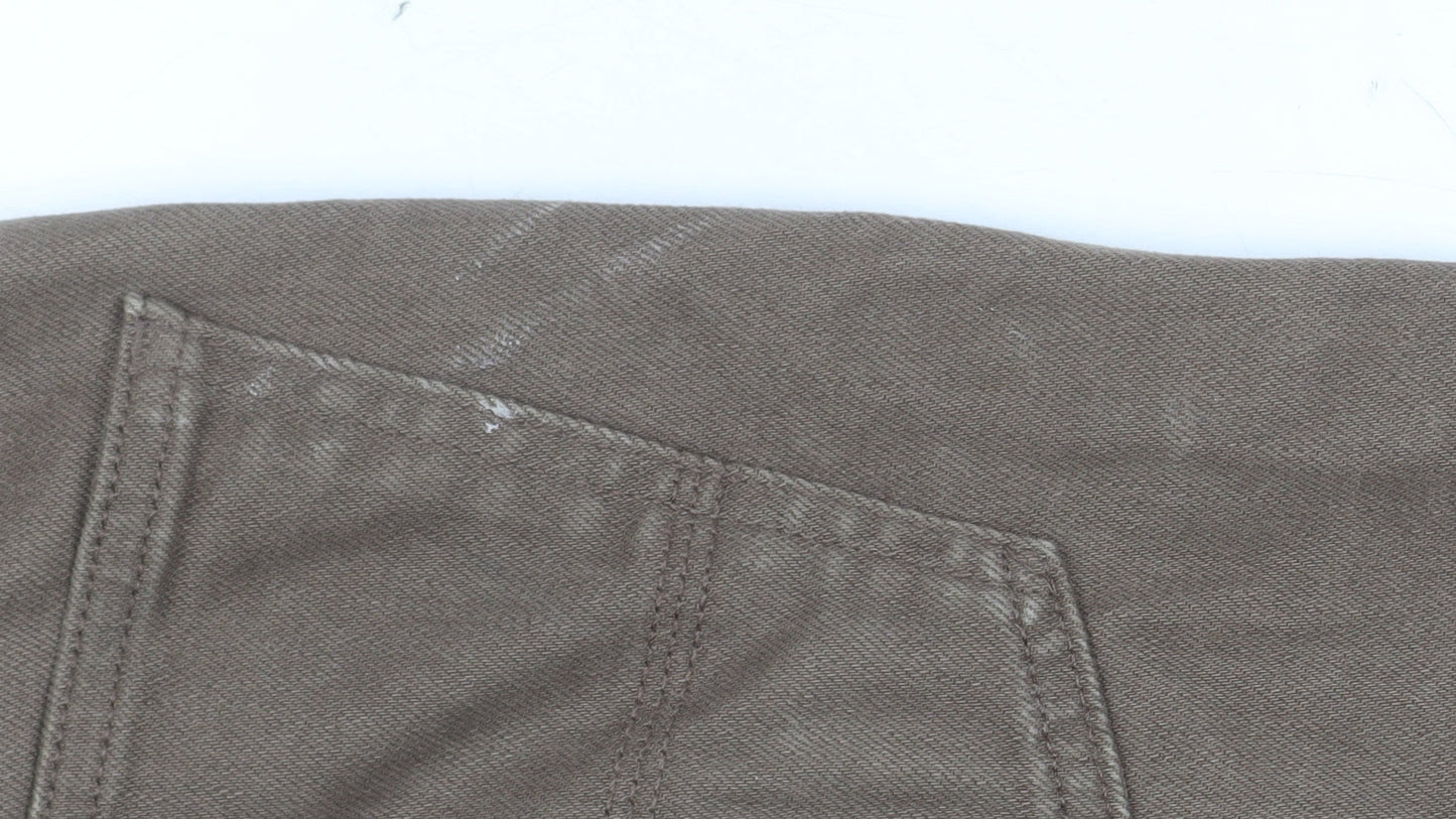 Mens UK Size M Marks and Spencer Regular Fit Straight Brown Jeans
