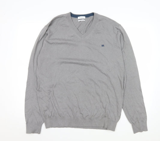Mens UK Size XL Pedro del Hierro Grey Pullover Sweatshirt