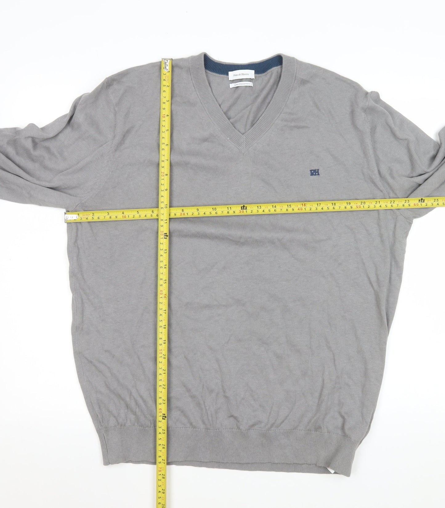 Mens UK Size XL Pedro del Hierro Grey Pullover Sweatshirt