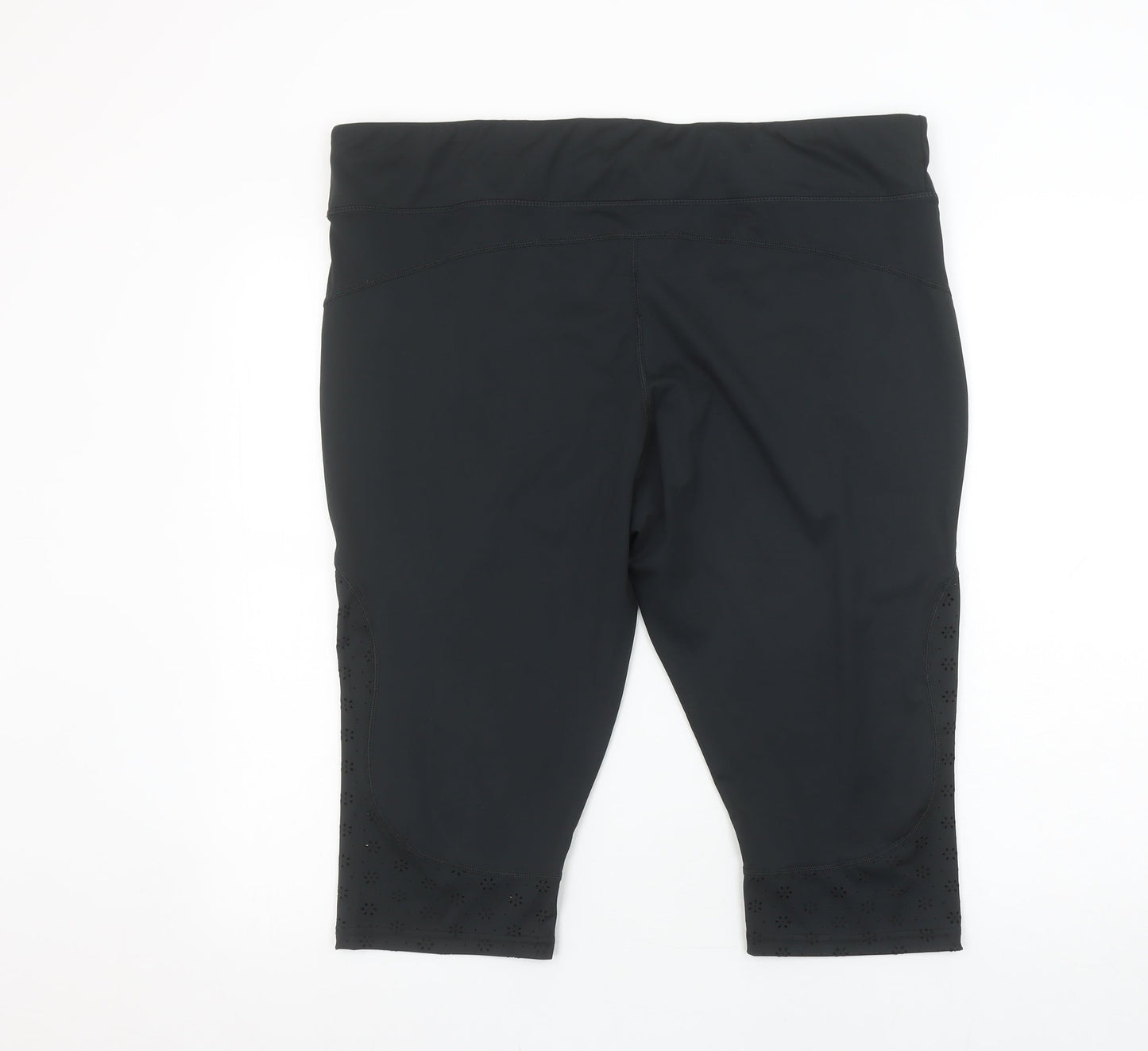 Womens UK Size XL Dunnes Stores Slim Fit Capri Black Leggings