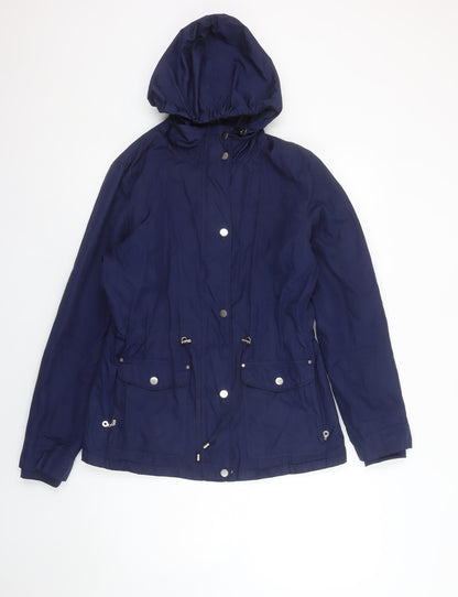 Womens UK Size 12 Dunnes Stores Blue Parka Coat