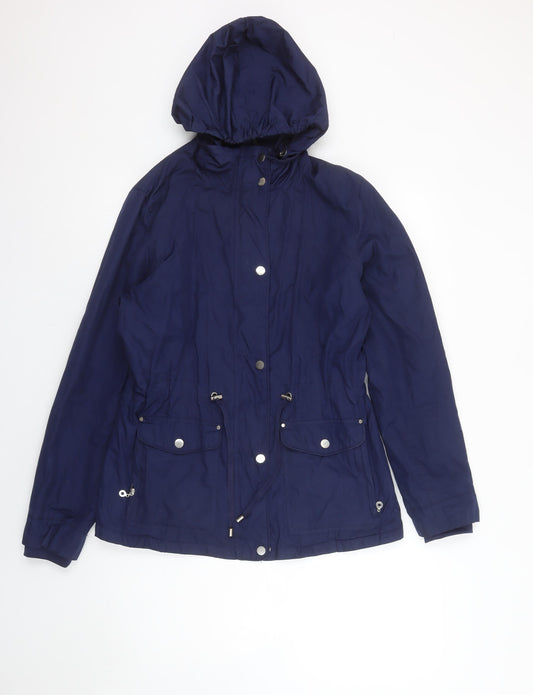 Womens UK Size 12 Dunnes Stores Blue Parka Coat