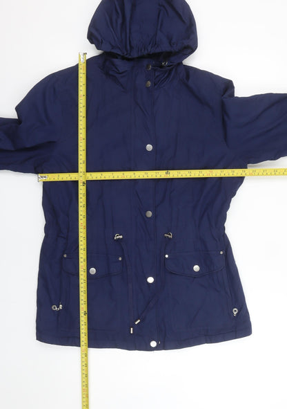 Womens UK Size 12 Dunnes Stores Blue Parka Coat