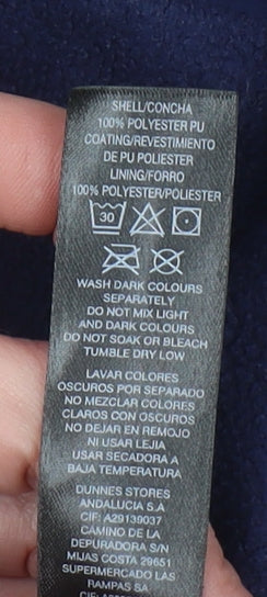 Womens UK Size 12 Dunnes Stores Blue Parka Coat