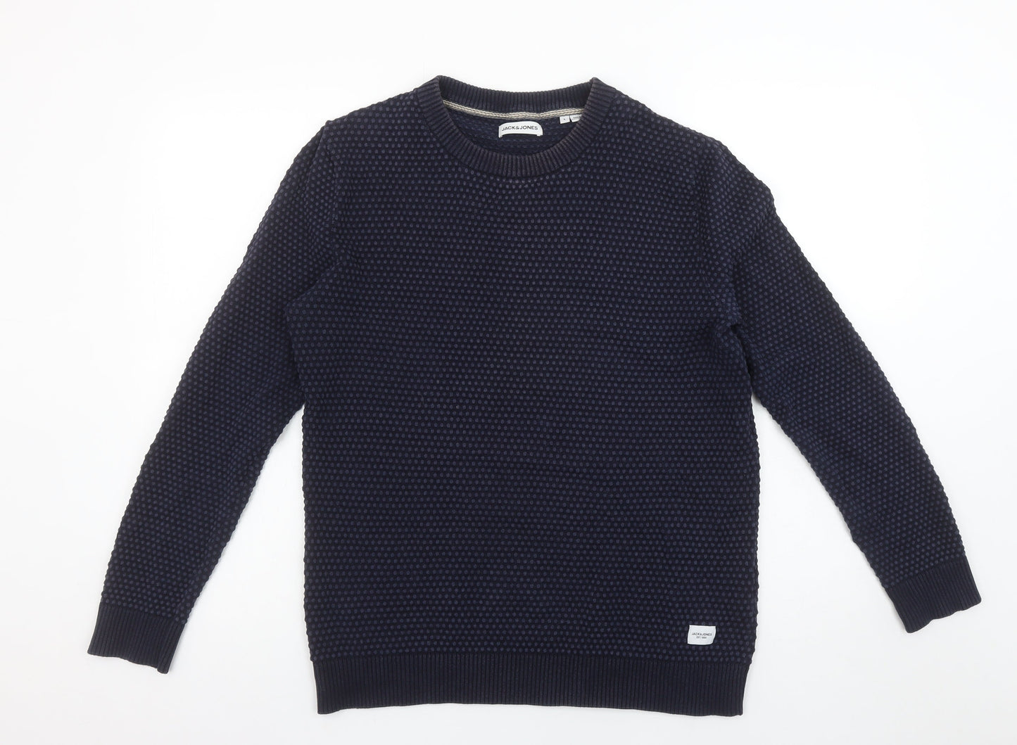 Mens UK Size L JACK & JONES Blue Pullover Jumper