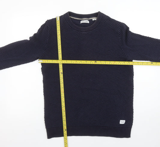 Mens UK Size L JACK & JONES Blue Pullover Jumper