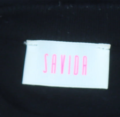 Womens UK Size 10 Savida Black Pullover Jumper