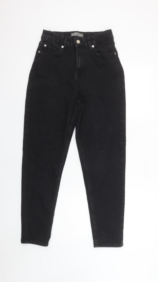 Womens UK Size 10 Denim Co Regular Fit Mom Black Jeans