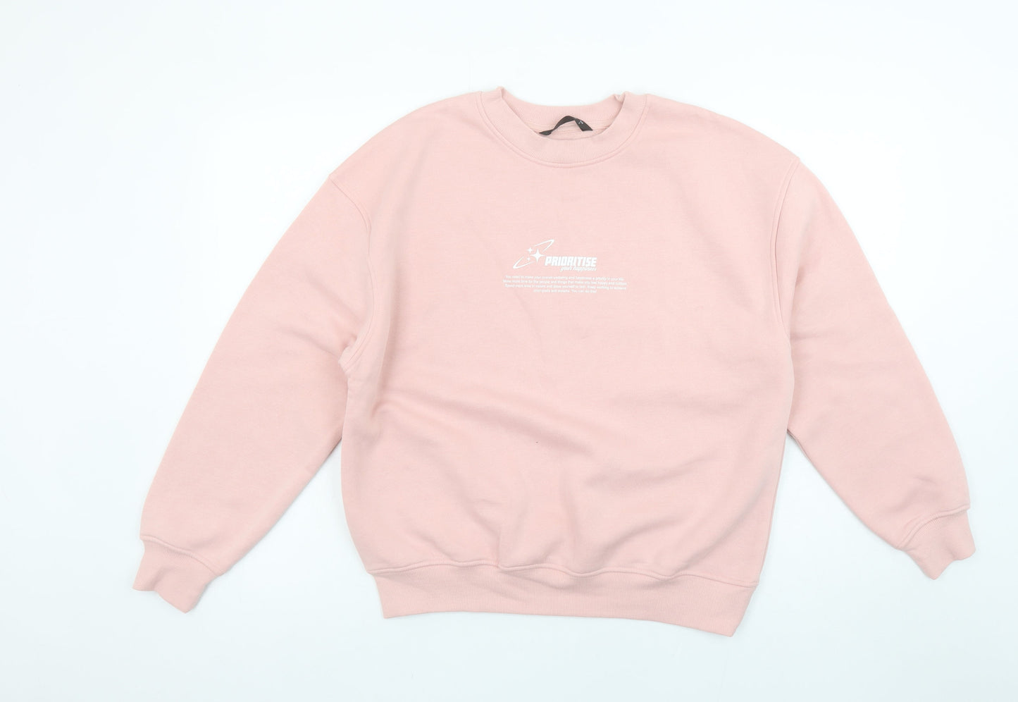 Womens UK Size S Dunnes Stores Pink Pullover Sweatshirt