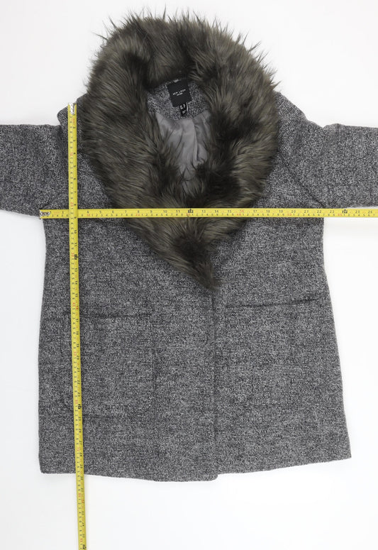 Womens UK Size 18 New Look Grey Overcoat