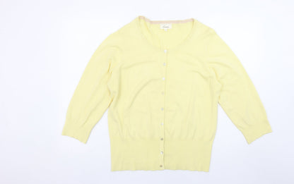 Linea Women’s Yellow 2XL Lightweight Knit Cardigan