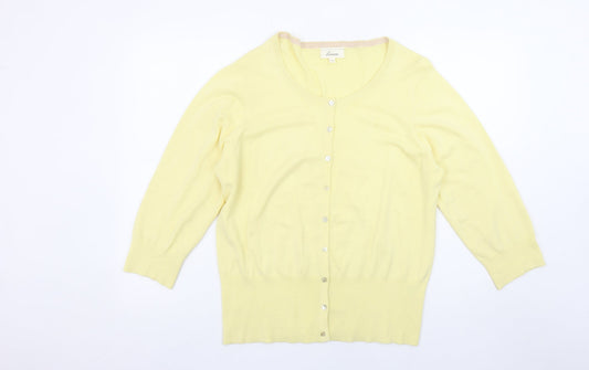 Linea Women’s Yellow 2XL Lightweight Knit Cardigan