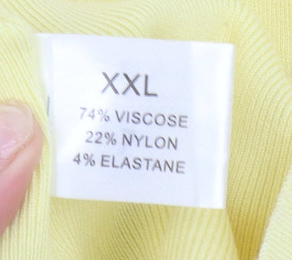 Linea Women’s Yellow 2XL Lightweight Knit Cardigan