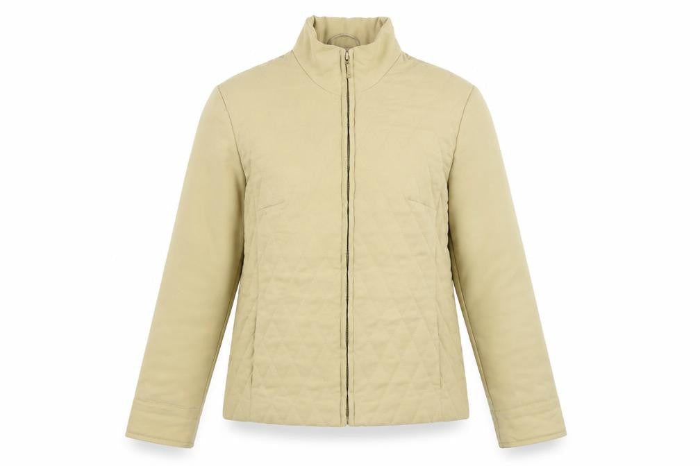 Womens UK Size 12 Fink Separates Beige Quilted Coat