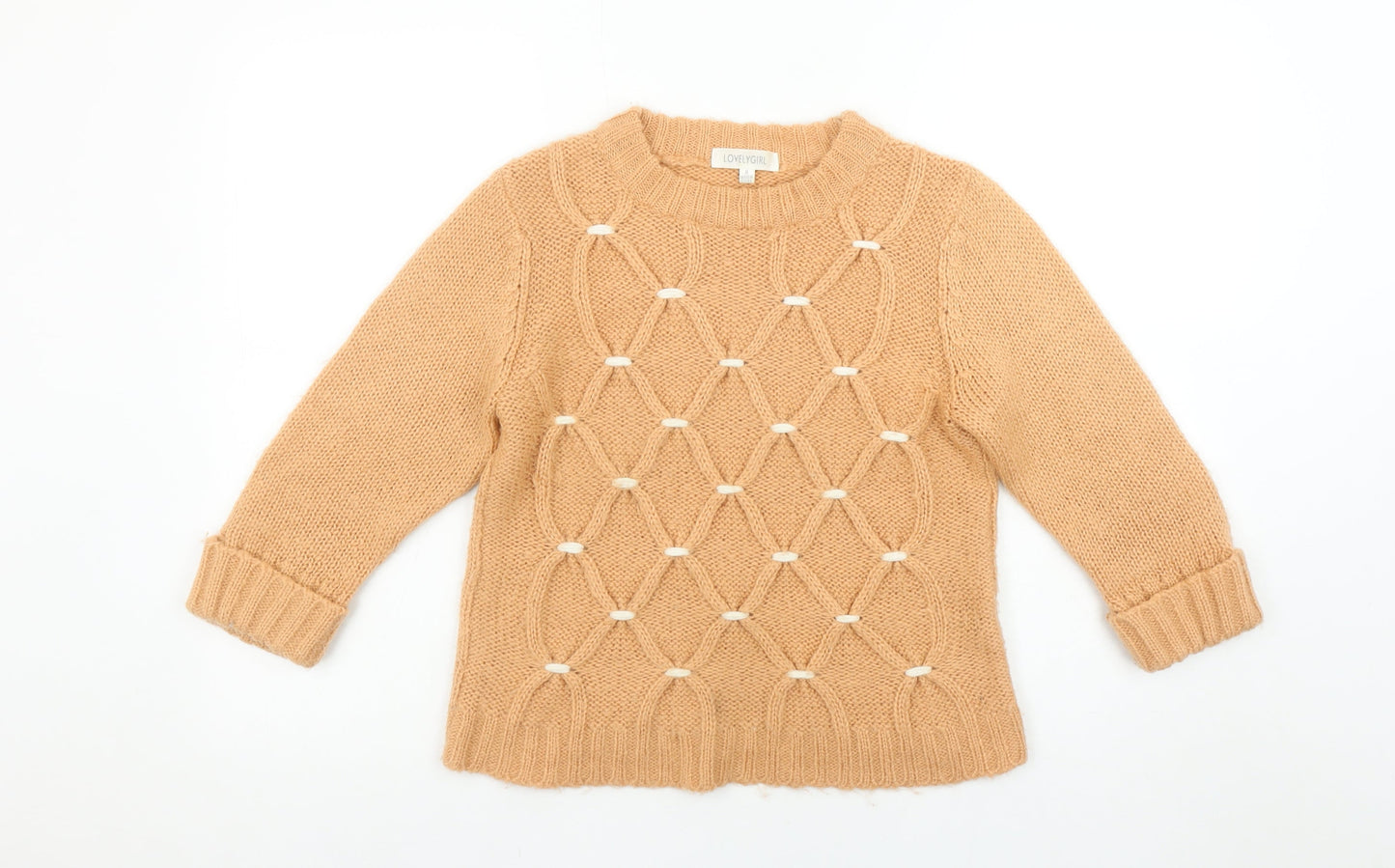 Womens UK Size S LOVELYGIRL Beige Pullover Jumper