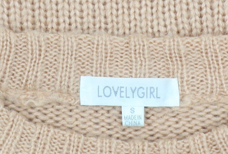 Womens UK Size S LOVELYGIRL Beige Pullover Jumper