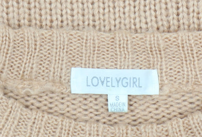 Womens UK Size S LOVELYGIRL Beige Pullover Jumper