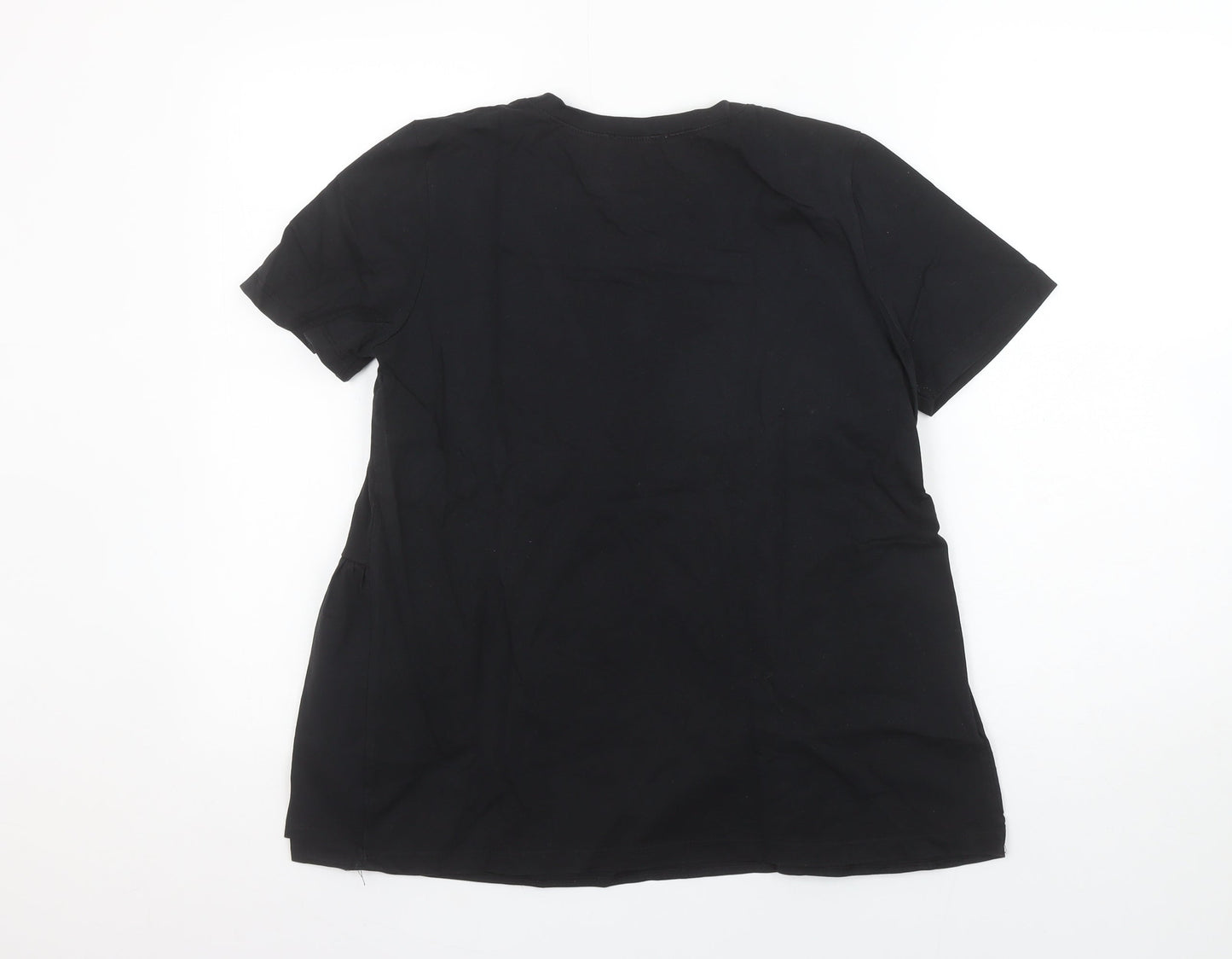 Womens UK Size 8 Zara Black Tunic Blouse