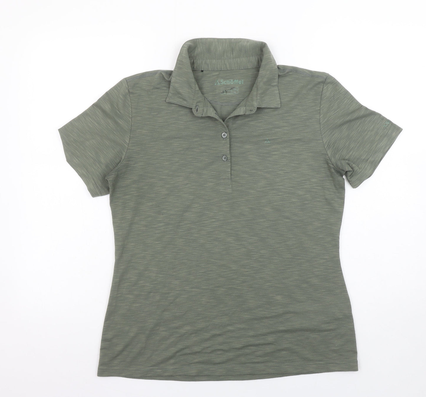 Womens UK Size M Schöffel Green Basic Polo