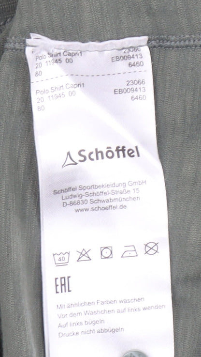 Womens UK Size M Schöffel Green Basic Polo