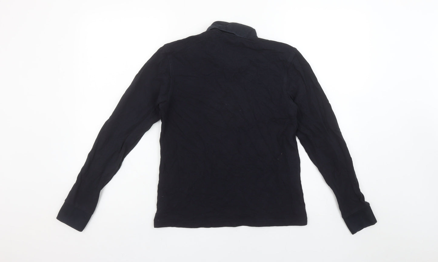 Boys UK Size M Fred Perry Black Basic Polo