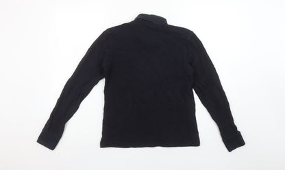 Boys UK Size M Fred Perry Black Basic Polo