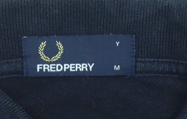 Boys UK Size M Fred Perry Black Basic Polo