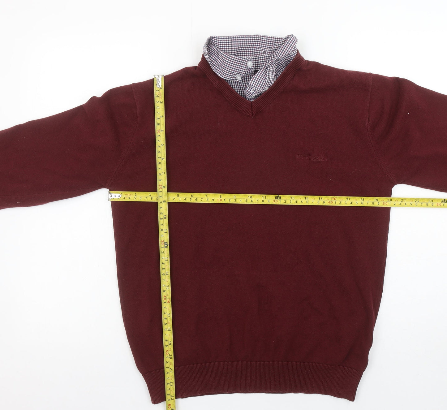 Mens UK Size M Pierre Cardin Red Pullover Jumper