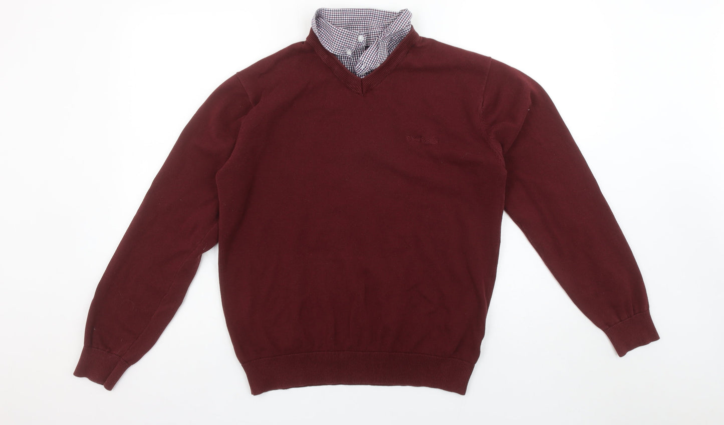 Mens UK Size M Pierre Cardin Red Pullover Jumper