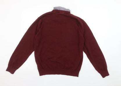Mens UK Size M Pierre Cardin Red Pullover Jumper